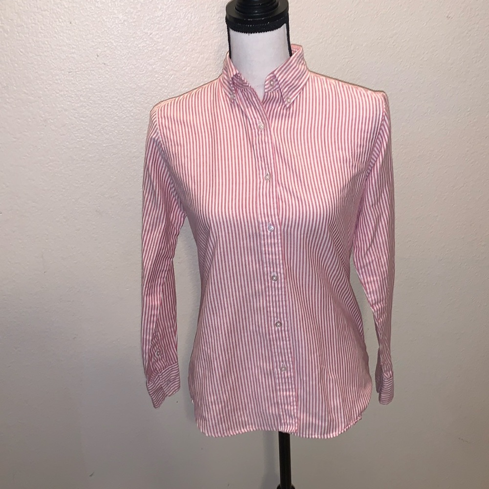 Reed Hunter vintage red striped long sleeve button Down shirt